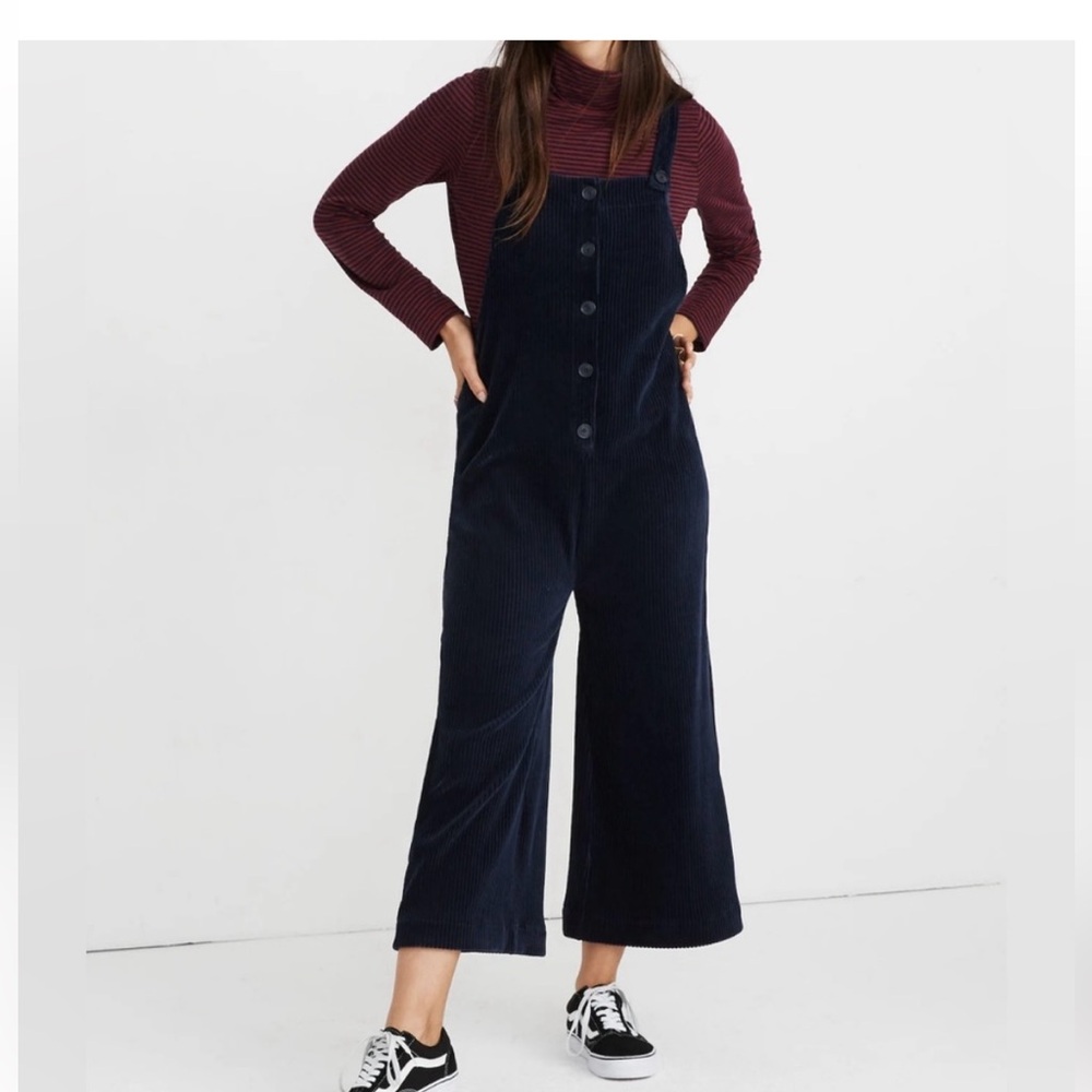 Madewell Texture & Thread Navy Overalls